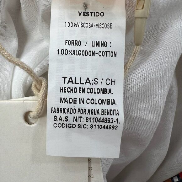 Agua Bendita NWT Alex Kezia Hand Made Mini Dress Pink Size Small - Picture 12 of 13